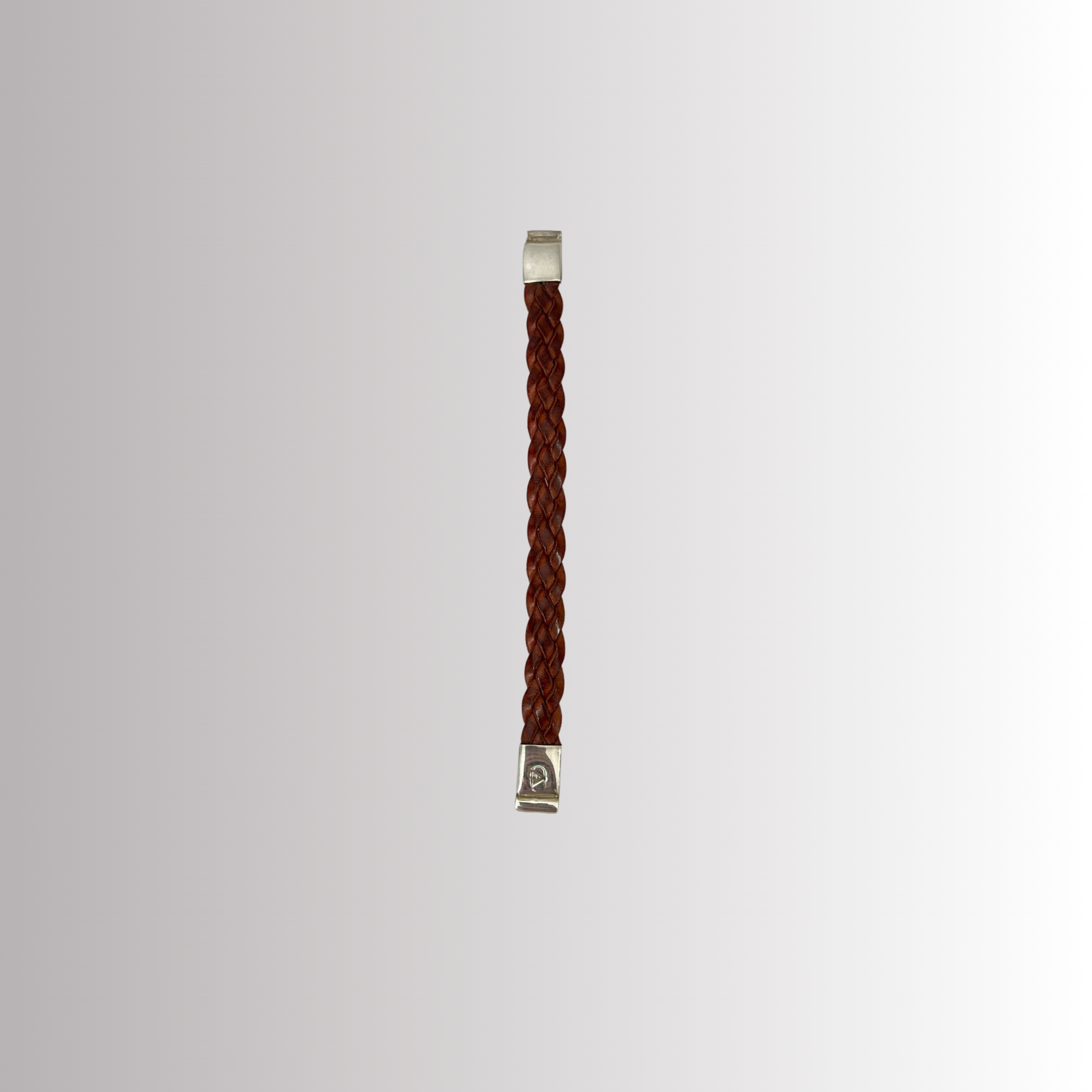 Men's Leather and Silver Bracelet CHIC BOUTIQUE
