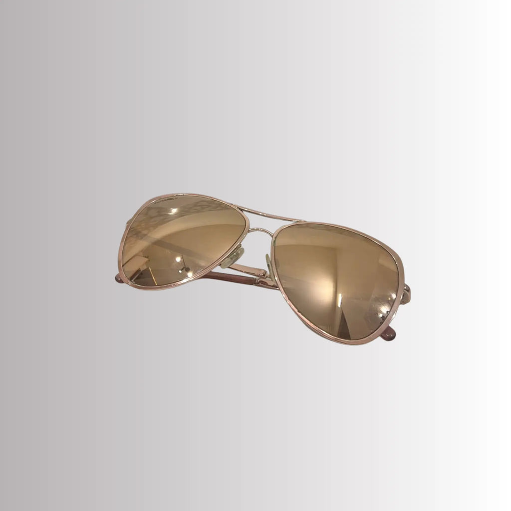 Chanel Lunettes de Soleil Aviateur Été – Miroir Or Rose 18K My Store