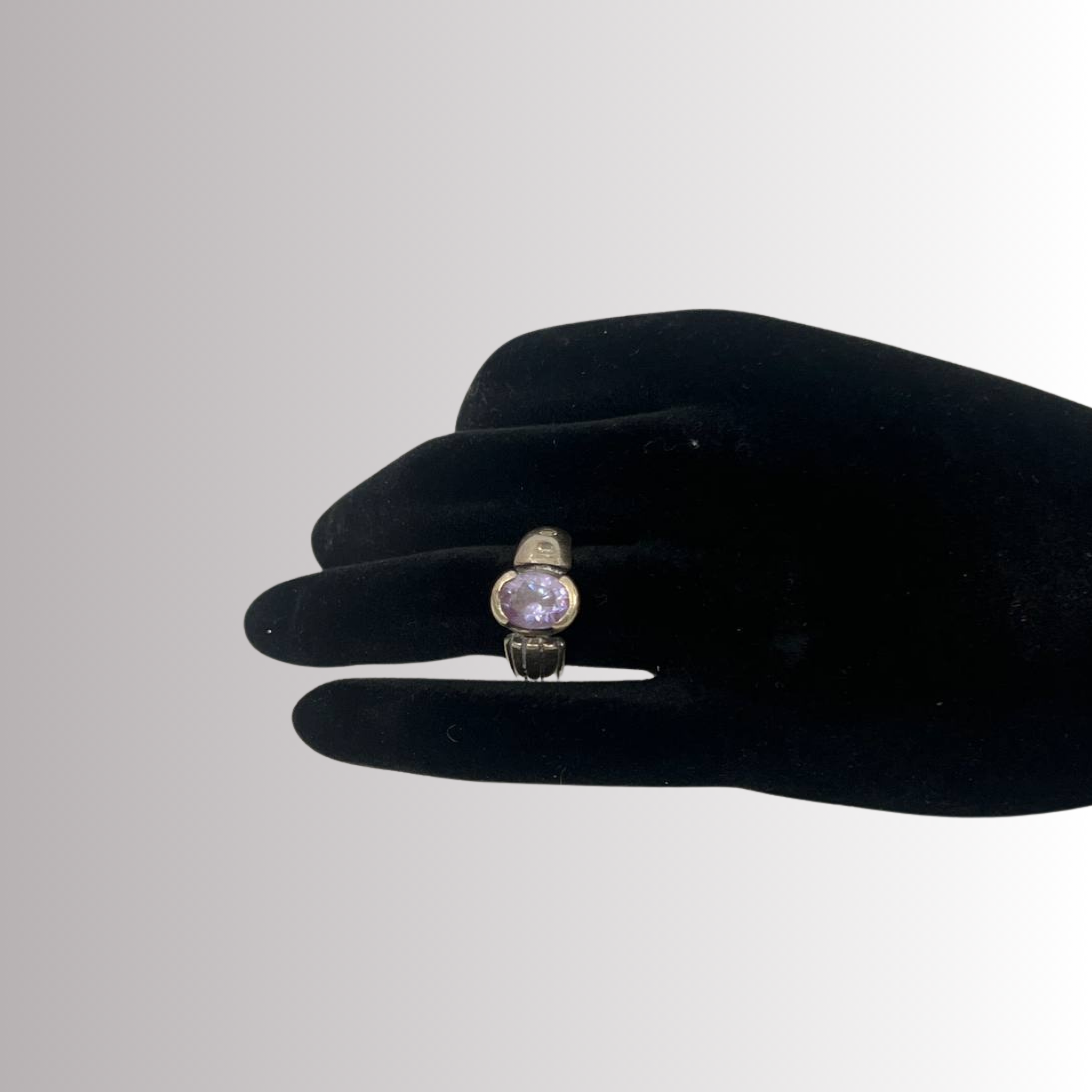 Bague en argent sterling (.925) avec améthyste violette et détails raffinés My Store