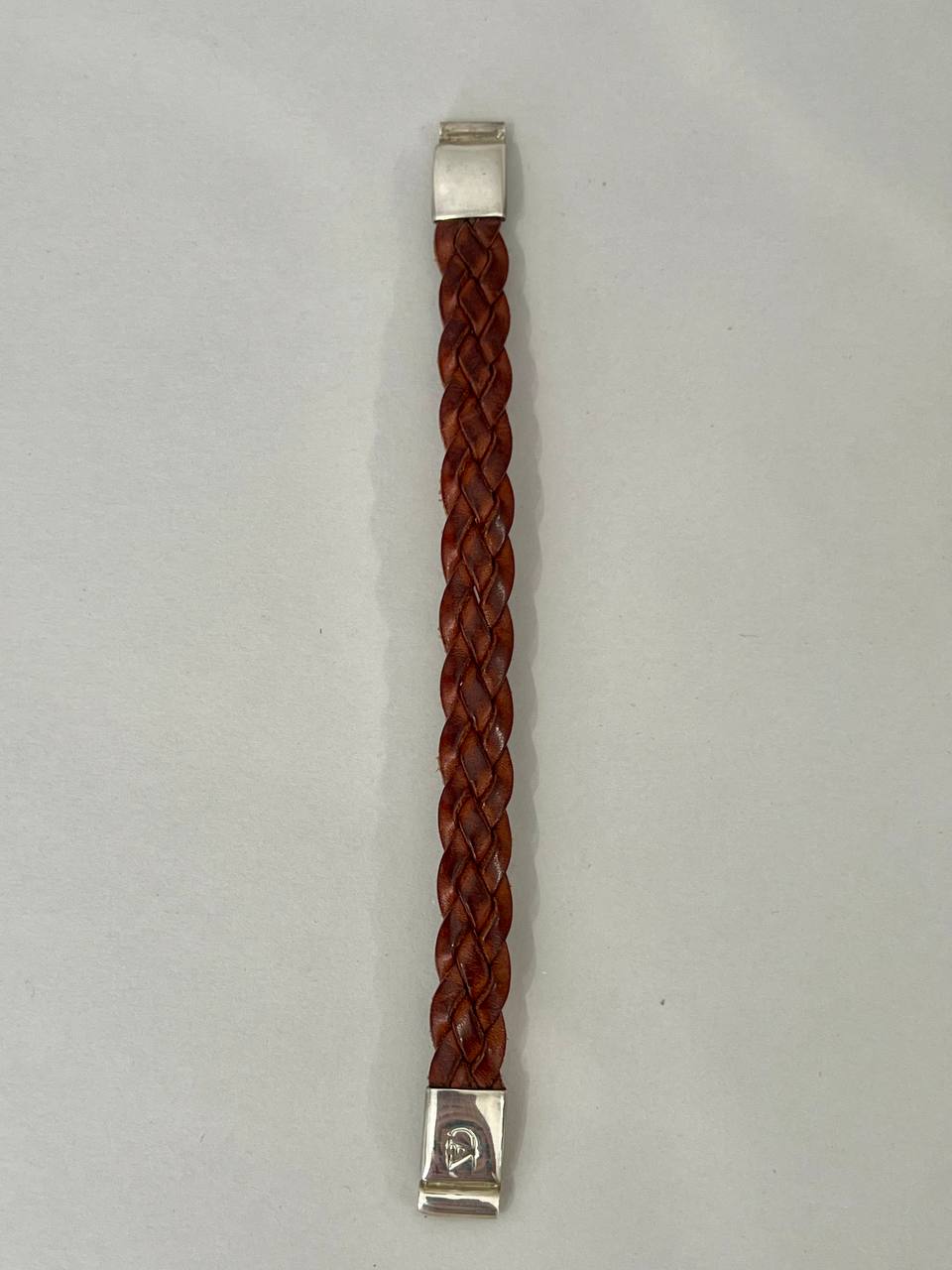 Men's Leather and Silver Bracelet CHIC BOUTIQUE